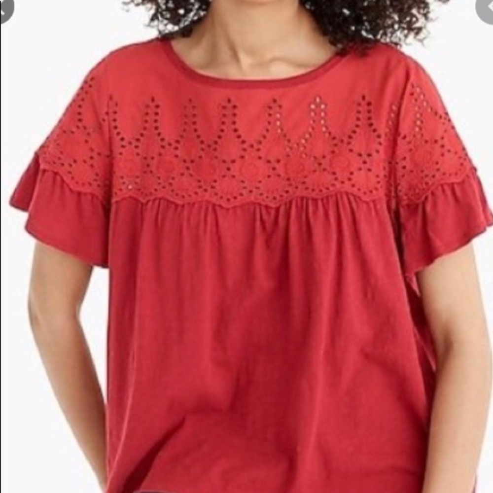 Eyelet top in vintage cotton